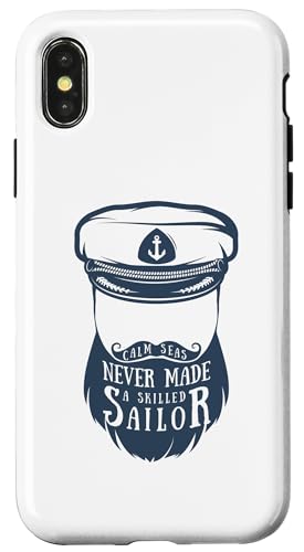 Coque pour iPhone X/XS Naviguer dans des mers calmes n'a jamais fait un voilier et un skipper talentueux