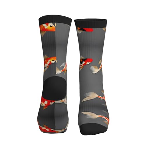 Traditional Koi Carps With Spots Fashion Leisure Socks Are Unisex To Keep Feet Dry Suitable Various Outdoor Sports2