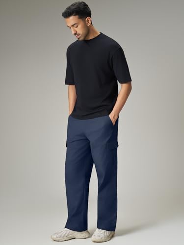 Image of XYXX Rove Ripstop Cargo | Solid Relaxed Fit | Wide Leg Cargo Pant for Men with 5 Pockets
