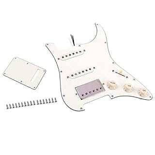 Alnicov Pickguard pré-câblé chargé de guitare SSH Alnico Micros double rail Humbucker avec couvercle arrière pour… - Les Beatles, Paul McCartney, John Lennon, RIngo Starr, George Harrison