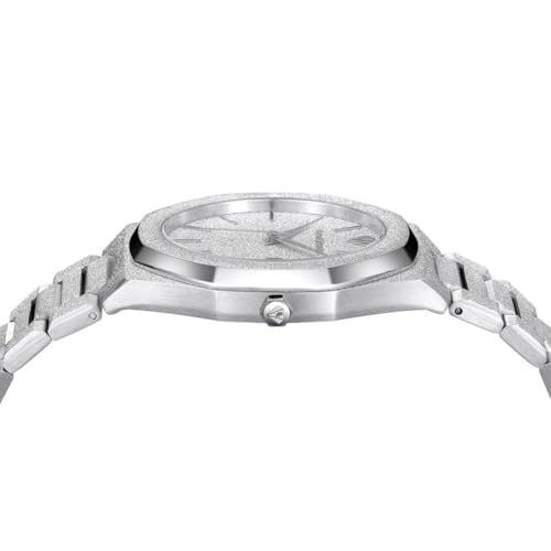 Pierre Richardson Men’s Luxury Watch PR5691 – Silver Frosted Stainless Steel Japanese Quartz, 41mm, 5ATM Water Resistant, Scratch-Resistant Sapphire Crystal Glass, Elegant Dress Watch for Men, Reloj para Hombres3