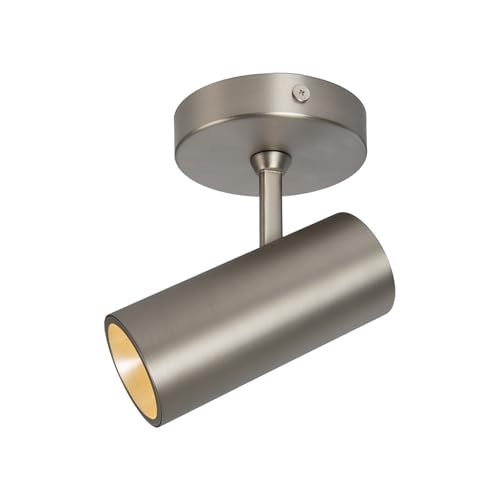 lovuphoria Dimmable Ceiling Spotlight Indoor - 9W Warm White CRI97+ Flicker-Free Adjustable Light, Surface Mount Accent Lighting for Living Room, Bedroom, Artwork - Brushed Nickel Finish