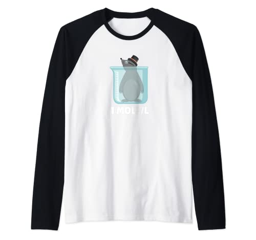 Funny Chemistry Chemist Student Science Teacher Moles Camiseta Manga Raglan