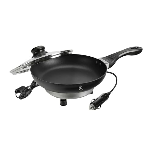 Lampa 97124 Electric Frying Pan, Sartén eléctrica – Ø 20 cm – 12 V – 180 W – 13 A