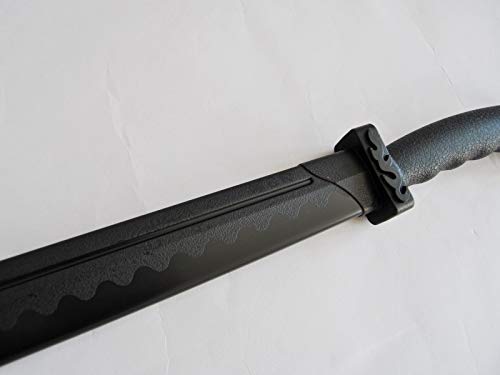 Bay Kung Fu Säbel (DAO) TPR Kunststoff schwarz ca 85cm Wing Tsun Tai Chi Trainingsmesser Kunststoff Schwert Säbel Chinesische Messer