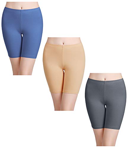 Image of wirarpa Women's Cotton Boy Shorts Underwear Anti Chafing Soft Biker Short Plus Boy Shorts Panties 4 Pack, Multicolor05-4 Pack
