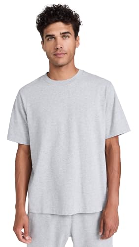 REIGNING CHAMP Men's Mid-Weight Jersey Tee, Heather Grey, L