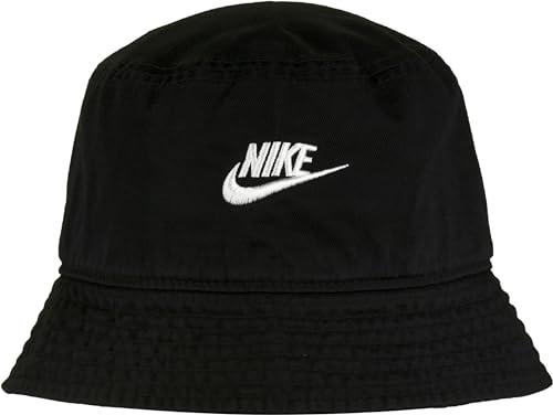 Nike Unisex Sportswear Bucket Hat, Black/White, L/XL
