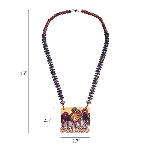 Image of Handcrafted Tribal Dhokra & Floral Charm Necklace Collection | Artisan Brass, Glass & Contemporary Statement Necklaces for Women | Ethnic, Elegant & Artistic Jewelry