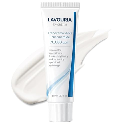 Claranova Lavouria Age Spot Cream Dark Spot Corrector for Face Hands & Body Tranexamic Acid + Niacinamide Helps Fade Age Spots Sun Spots & Uneven Skin Tone Fast-Absorbing Non-Greasy(1pc)