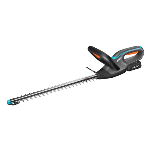 Gardena Akku-Heckenschere EasyCut 45/18V P4A Ready-to-Use Set: Lasergeschnittene Klingen, Klingenschutz, Ergonomischer Griff, Platzsparende Aufbewahrung, Kabellos (14734-20)