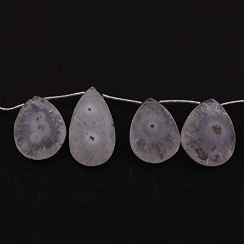 Solar Quartz Faceted Pear shape beads briolettes 24mm 32mm pour fabrication bijoux SB474