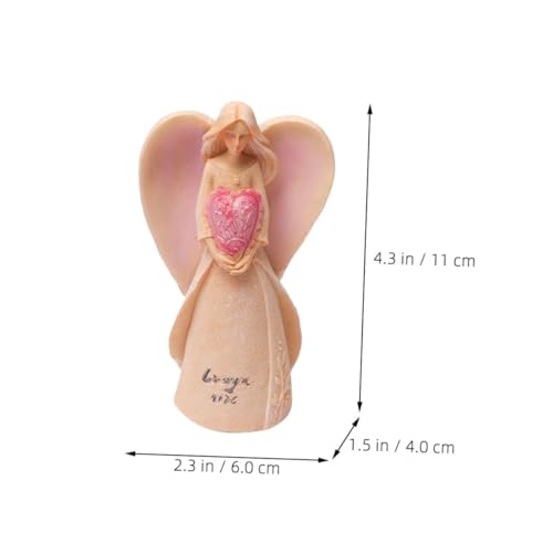 Statue d'ange en prière rose pour décoration de bureau cocooning