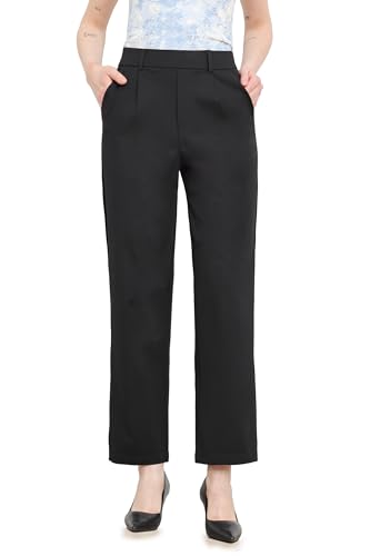 Wide Leg Slacks for Women High Elastic Waisted Work Business Casual Office Dress Pants