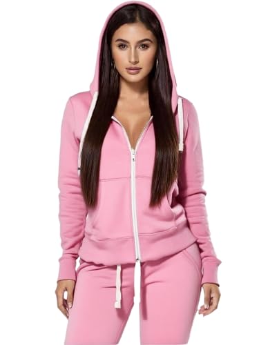 Womens 2 Piece Sweatsuits Sets Zip Up Hoodie With Jogger Sweatpants Matching Sets Long Sleeve Lounge Wear2