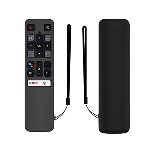 ETUZI Silicone Remote Cover for TCL FMR1 | FNR1 | RC802V Remote Cover/Iffalcon Smart HD 4K LED TV with Netflix Function Remote Case (Remote Not Included) (Black)