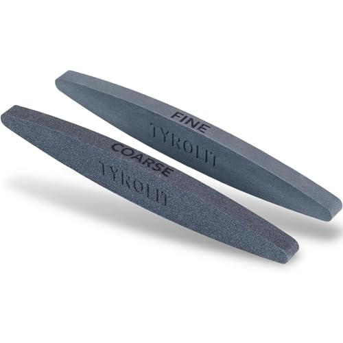 TYROLIT Life Pierre à aiguiser 2 Pierres à aiguiser 100/240 Grain 100/240 pour aiguiser et affûter Les Senses/Outils de Jardin