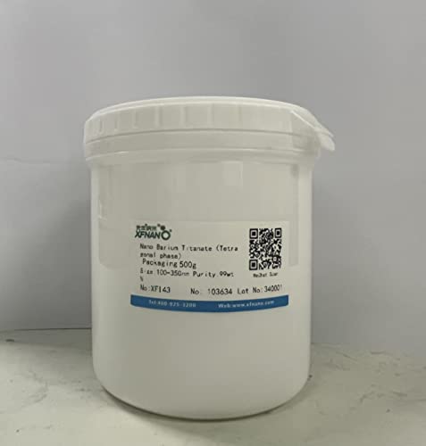 Nano Barium Titanate(Tetragonal Phase) 100-350nm 99% Purity 100G for Industrial Manufacturing/Scientific Research-Same Day Priority Shipping