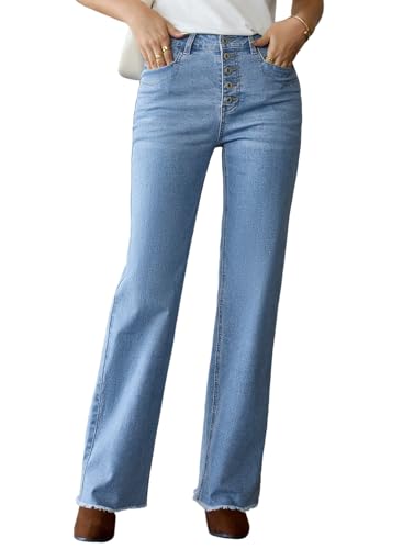 Sidefeel Women's High Waisted Wide Leg Jeans