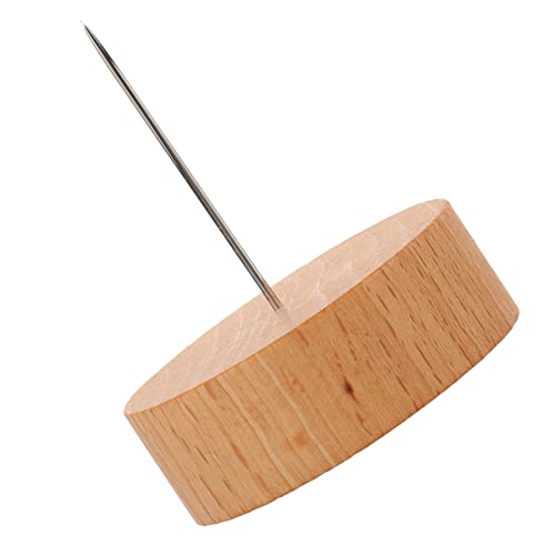 MOLUCKFU Clay Toy Stands Single Needle Doll Stands Wooden Doll Display Base Smooth Surface Non-slip