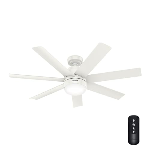 Image of Hunter Brazos Outdoor with LED Light 52 inch Fresh White - Fresh White