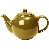 London Pottery 84200 Globe Polka Dot Teapot with Strainer, Ceramic, Ivory/Blue, 4 Cups Capacity (900 ml