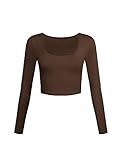 Crop Tops for Women Cheerleader Costume 2025 Fashion Party Clothes Long Sleeve Coffee Crop Tops Large