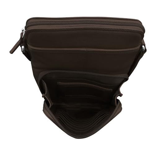 Image of ili New York Genuine Leather Crossbody Bags for Women - Premium RFID Blocking Shoulder Bag Organizer with Adjustable Strap