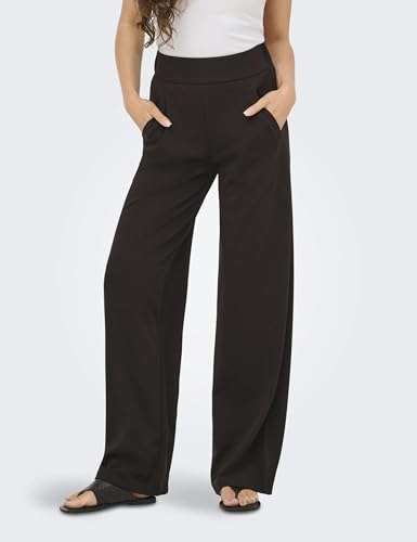JDY Damen Jdylouisville Catia Life Wd PNT JRS Noos Hose Mit Hohem Bund Und Weitem Bein, Chocolate Torte, M / 30L EU – Ansicht 2
