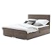 Produktbild Boxspringbett Grenland 180x200 mit Bonnell-Federkernmatratze und Topper. Kontinentalbett mit Stauraumbett und dekoratives Kopfteil! Das Beste Doppelbett für Seniorenbett! (Trinity 06)