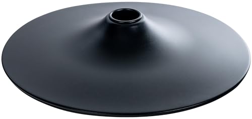 CLP Plateau en métal Rond 38,5 cm, Pied de Rechange pour Tabouret de Bar, Robuste et Stable, avec Anneau en Caoutchouc antidérapant, Couleur:Noir, Taille:45...