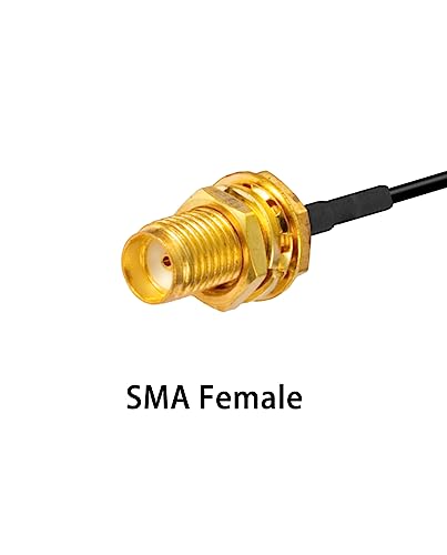 Vecys 2PCS U.F.L1 to SMA Female Low Loss Coaxial Cable 2" /5CM U.F.L1 1.13mm Mini-Coaxial Pigtail Cable for Wireless Routers Mini PCIE Network Cards PCI Wi-Fi WAN Repeater - Image 4