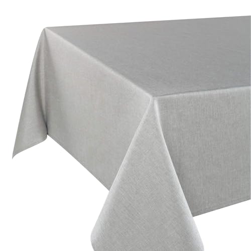 Wien Home - Mantel moderno para mesa de cervecería, con protección antimanchas, gris, 110 x 260 cm