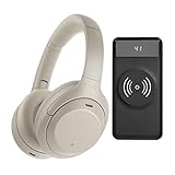 Sony WH-1000XM4 Wireless Noise Canceling Over-Ear Headphones (Silver) Bundle with 10000 mAh Ultra-Portable LED Display Wireless Quick Charge Battery Bank (Black) (2 Items)