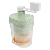 PRETYZOOM Manueller Eiscrusher mit Handkurbel Kompakter Eisraspel für Zuhause Tragbarer Eiszerkleinerer aus Robustem Material Geräuscharm für Getränke und Outdoor Events