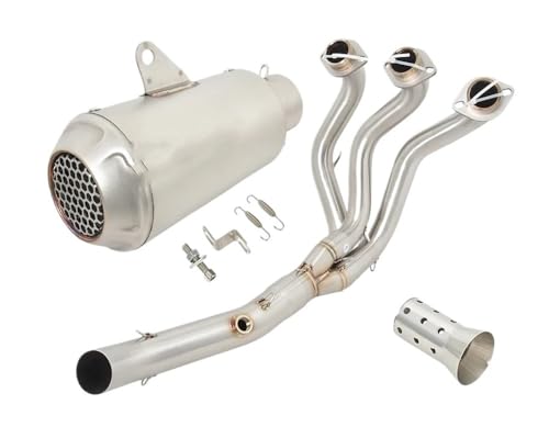 オートバイの排気マフラー MT-09 FZ-09 FJ09 MT09 トレーサー 900 GT用 オートバイ用排気フロントリンクパイプマフラーパイプ排気マフラー