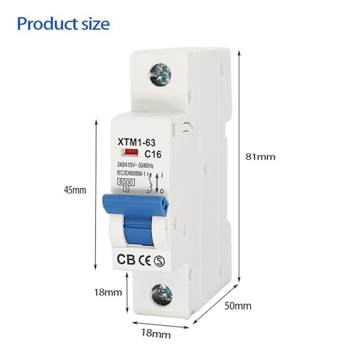 Disjoncteur DZ47-63 1P C40 résout les coupures par surcharge AC - 3