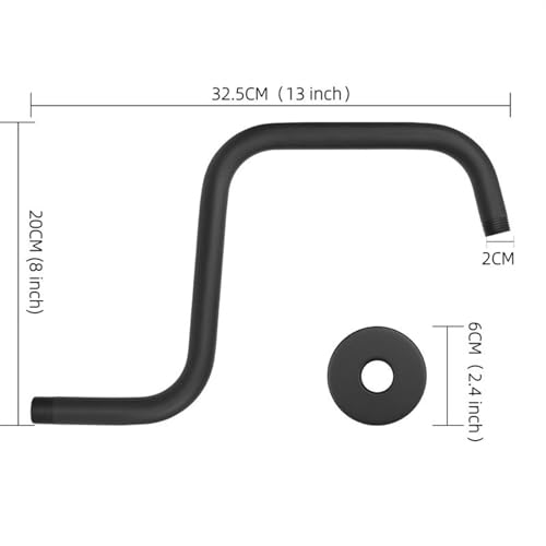 Bras support mural rallonge inox solide au design noir haut de gamme