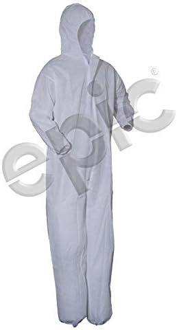 Epic 226853-2XL Coveralls White MP Coated Hood EW, EA, EB, 2XL 25/case