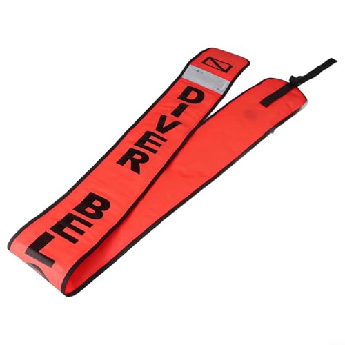 Boya inflable SMB para buceo, esnórquel y pesca submarina, tubo de señal de seguridad de 72 x 6 pulgadas (rojo)