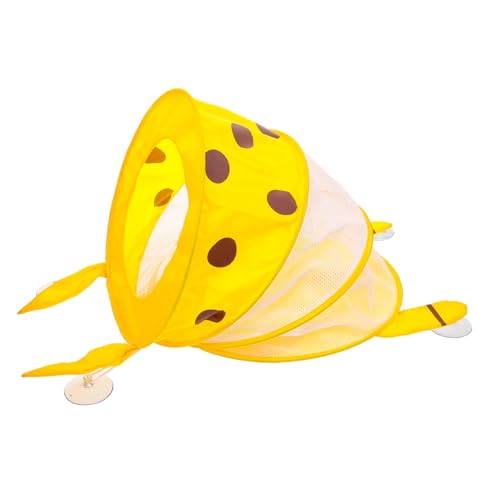 Organisateur de rangement porte-jouets de bain en filet jaune suspendu pliable multi-usage