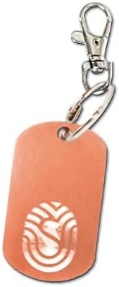 StayWell Llavero de clip giratorio de cobre con dije de placa de perro de cobre, fabricado en los Estados Unidos, 99.94% de cobre puro, propiedades