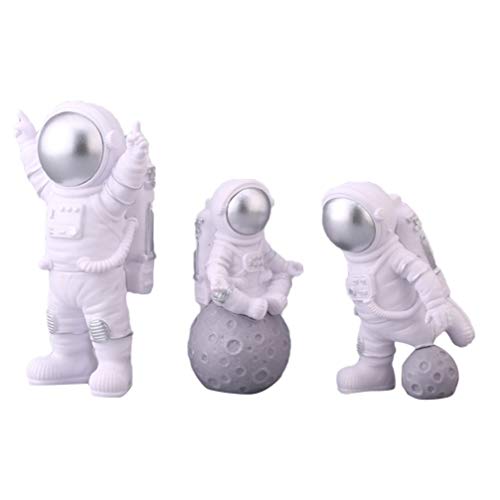 KESYOO 3 Pcs Resina Astronauta Figuras de Brinquedo Estatueta Astronauta Espaço Fingir Jogar Brinque