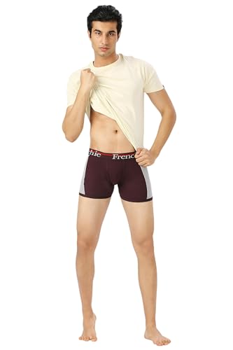 Image of Frenchie Ace Men's Cotton Rib Trunks in Stretchable, Breathable Innerwear Trunks