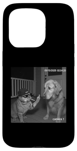 Funny Cat Flipping Off Middle Finger On Security Camera X}zP[X iPhone 15 Pro p