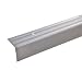 Produktbild acerto 37677 Edelstahl Treppenwinkel-Profil - 100cm, 40x40x1,5 mm, Rutschhemmend I Robust I Leichte Montage I Treppenkanten-Profil, Treppenstufen-Profil aus Alu I Treppenprofil I Treppenkantenschutz