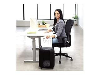 Fellowes distruggi documenti a frammento LX85, 12 fogli, per casa e piccolo ufficio, uso personale, cestino da 19 litri, distruggidocumenti con tecnologia Safesense, nero