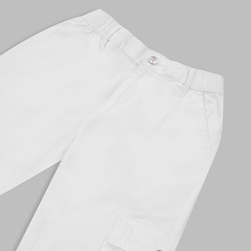 Image of CAVIO Boys Cotton Solid Cargo Pants