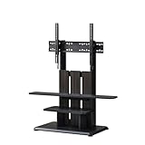 朝日木材加工 壁寄せ テレビ スタンド WS-C style 32~77型 幅69㎝ ブラック チルト機能付 キャスター付 WS-C690-AG