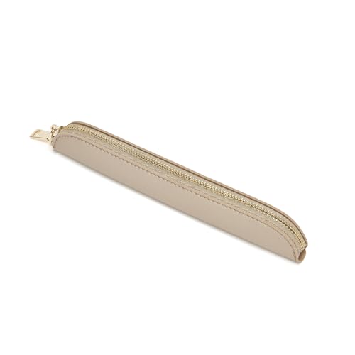 Image of Slim Pencil Case Skinny Pen Case Pen Pouch (FL Pearl White Tea)